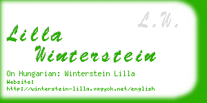 lilla winterstein business card